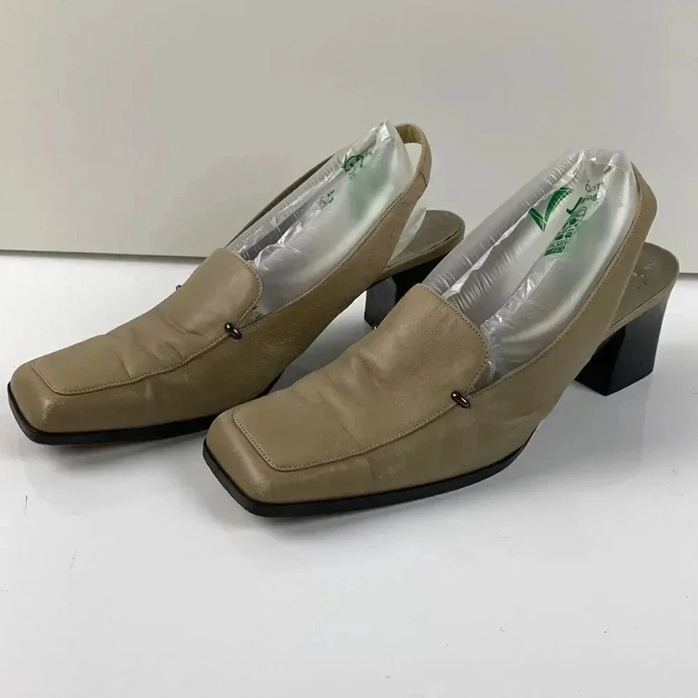 Joan Helpern Signature Sling Back Beige Size 8 A88